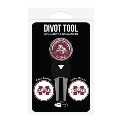 Mississippi State Bulldogs Golf Divot Tool Pack with 3 Magnetic Markers