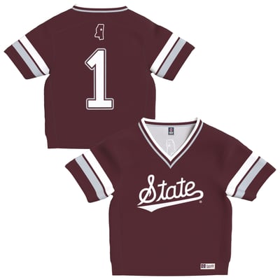 Mississippi State Bulldogs GameDay Greats Toddler Lightweight Collegiate Football Fashion Jersey - Maroon