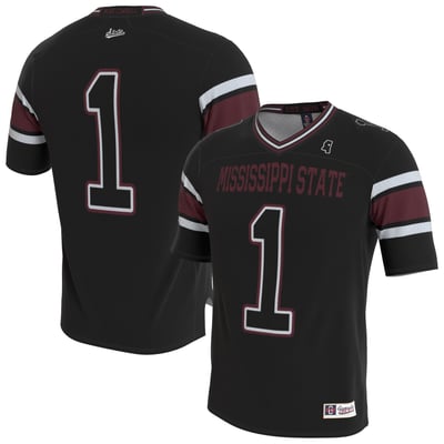 Mississippi State Bulldogs GameDay Greats Unisex Lightweight Collegiate Football Blackout Fashion Jersey - Black