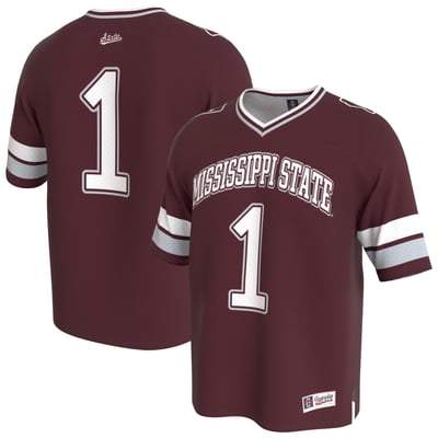 Mississippi State Bulldogs GameDay Greats Unisex Lightweight Collegiate Football Fashion Jersey - Maroon