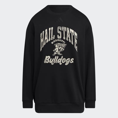  Mississippi State Bulldogs adidas Women's Soft Lux Sweatshirt - Black