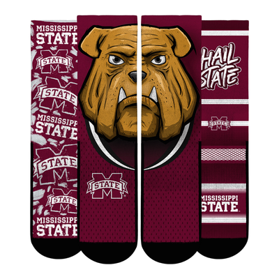  Mississippi State Bulldogs Rock Em Youth Fan Favorite Three-Pack Crew Sock Set - Maroon