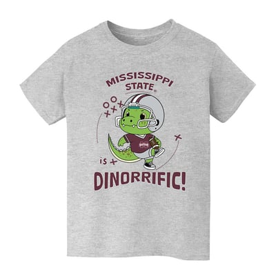 Mississippi State Bulldogs Vive La Fete Youth Dinorrific T-Shirt - Gray