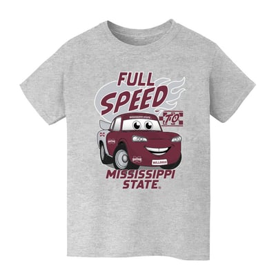  Mississippi State Bulldogs Vive La Fete Youth Full Speed T-Shirt - Gray