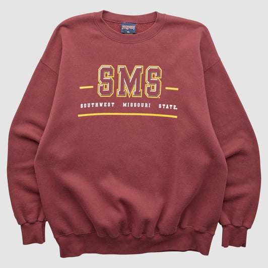 Missouri State University Bears Jansport 2000s Pullover Sweatshirt - Maroon - L by Fanatics Real Vintage