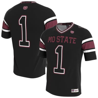 Missouri State University Bears GameDay Greats Youth Lightweight Collegiate Football Blackout Fashion Jersey - Black
