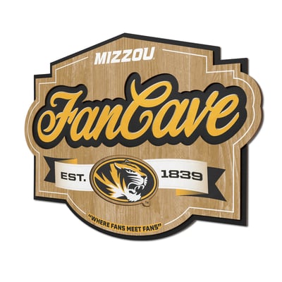 Missouri Tigers Fanpoint 12.5" x 17" Fan Cave Sign