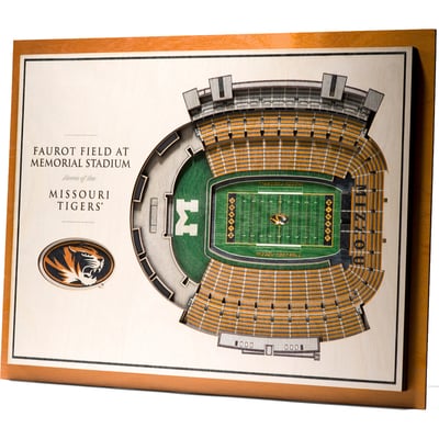Missouri Tigers Fanpoint 17'' x 13'' 5-Layer StadiumView 3D Wall Art