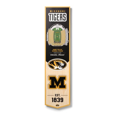 Missouri Tigers Fanpoint 8'' x 32'' 3D StadiumView Banner