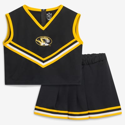  Missouri Tigers Little King Girls Youth Two-Piece Cheer Set - Black