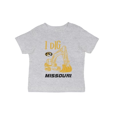 Missouri Tigers Vive La Fete Infant Excavator T-Shirt - Gray