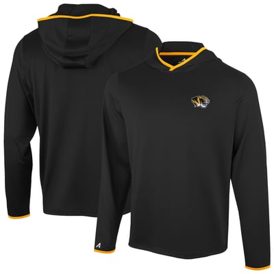  Missouri Tigers Antigua Brink Color Pop Long Sleeve Hoodie T-Shirt - Black