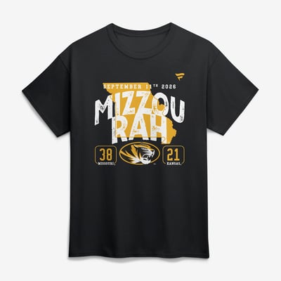 Missouri Tigers vs. Kansas Jayhawks Score T-Shirt - Black
