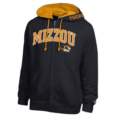 Missouri Tigers Champion Arch Logo Full-Zip Fleece Hoodie - Black