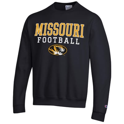 Missouri Tigers Champion Football Stack Sweatshirt - Black