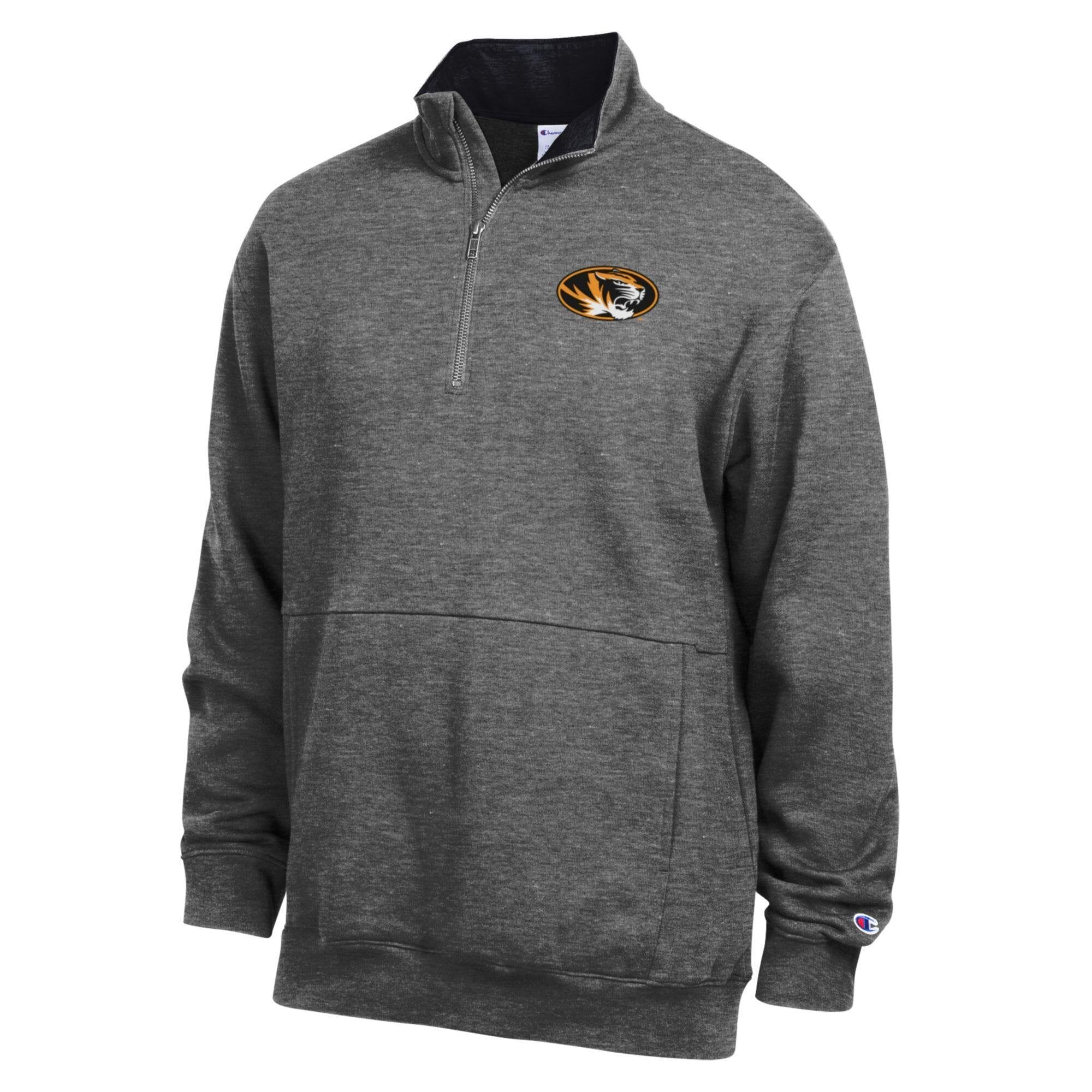 Champion Missouri Tigers Charcoal Fleece Quarter-Zip Pullover