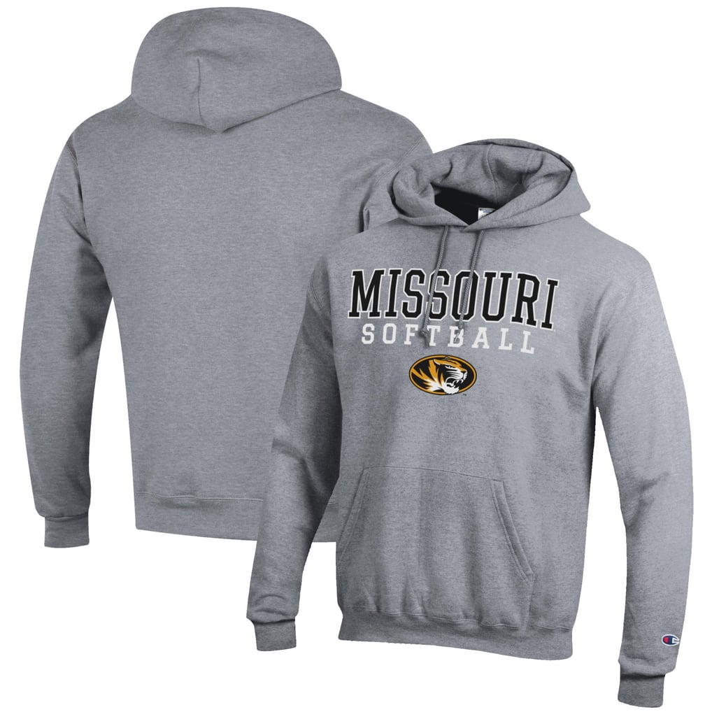 Missouri Tigers Champion Softball Stack Pullover Hoodie - Gray