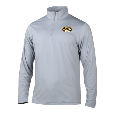  Missouri Tigers Columbia Fairway Break Quarter-Zip Pullover - Gray