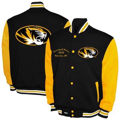 Missouri Tigers Franchise Club Fleece Varsity Full-Snap Jacket - Black
