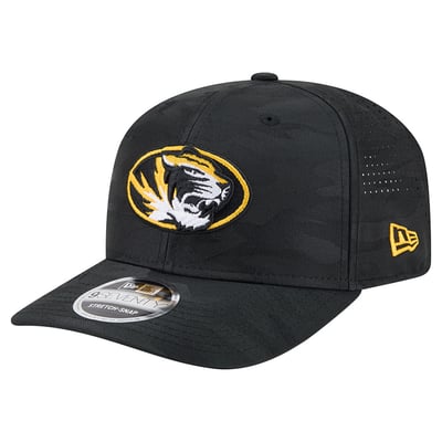 Missouri Tigers New Era Perforated Camo 9SEVENTY Adjustable Hat - Black