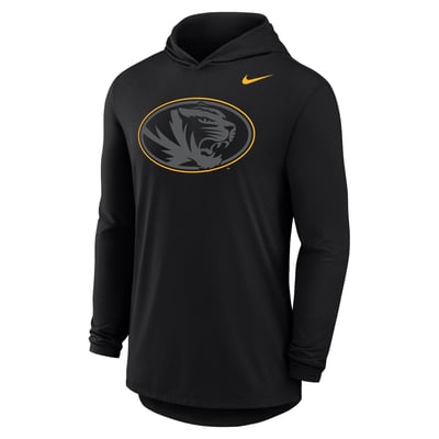  Missouri Tigers Nike Tri-Blend Dri-FIT Long Sleeve Hooded T-Shirt - Black