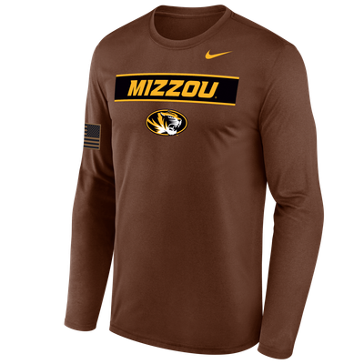 Missouri Tigers Nike 2026 Military Appreciation Dri-FIT Long Sleeve T-Shirt - Brown