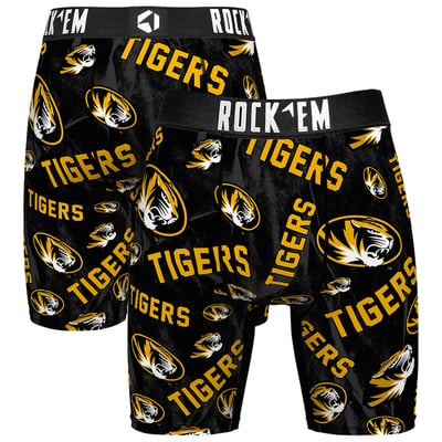  Missouri Tigers Rock Em All Over Logo Boxer Briefs - Black