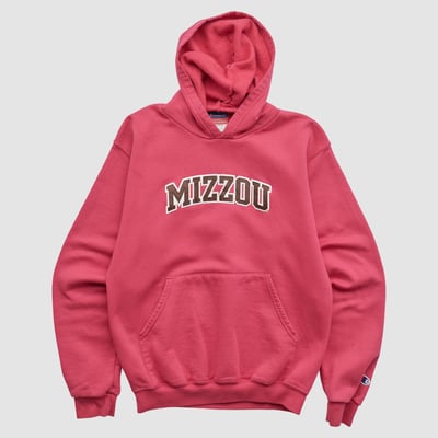 Missouri Tigers Champion 2000s Hooded Pullover Sweatshirt - Pink - XXS by Fanatics Real Vintage