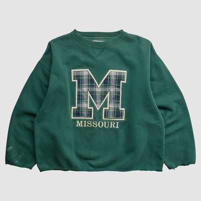 Missouri Tigers Gear For Sports 90s Pullover Sweatshirt - Green - S by Fanatics Real Vintage