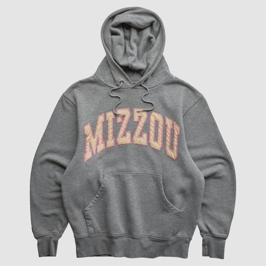 Missouri Tigers Jansport 2000s Hooded Pullover Sweatshirt - Dark Heather Gray - XS by Fanatics Real Vintage