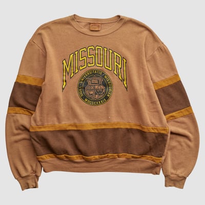 Missouri Tigers Nutmeg Mills 90s Pullover Sweatshirt - Clay - L by Fanatics Real Vintage