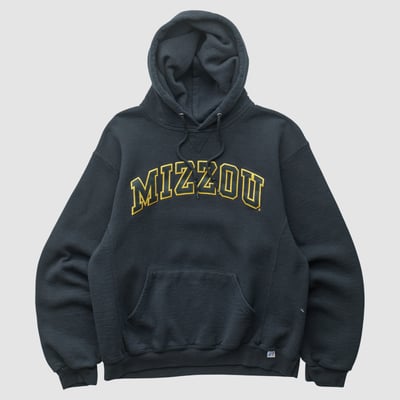 Missouri Tigers Russell 2000s Hooded Pullover Sweatshirt - Black - S by Fanatics Real Vintage