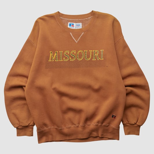 Missouri Tigers Russell 90s Pullover Sweatshirt - Clay - M by Fanatics Real Vintage