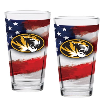 Missouri Tigers  Two-Pack 16oz. Americana Pint Glass Set