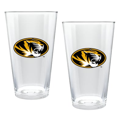 Missouri Tigers Two-Piece 16oz. Double Play Pint Glass Set