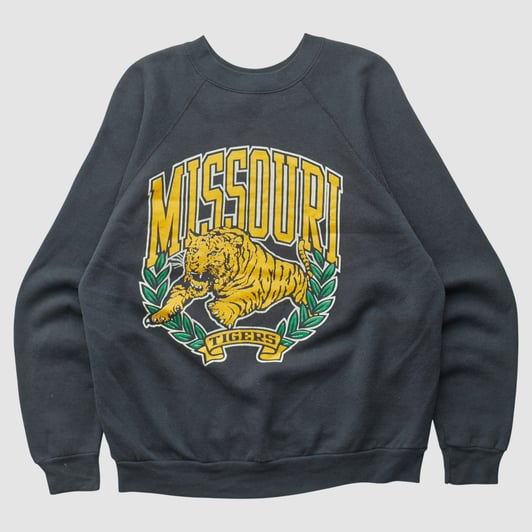 Missouri Tigers US Sweats 90s Pullover Sweatshirt - Black - S by Fanatics Real Vintage