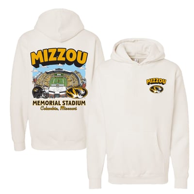  Missouri Tigers Unisex Comfort Colors Stadium Fleece Hoodie - Cream