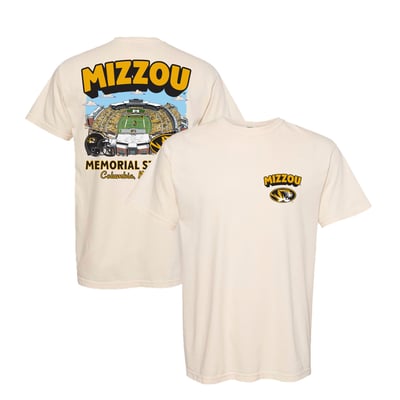  Missouri Tigers Unisex Comfort Colors Stadium T-Shirt - Cream