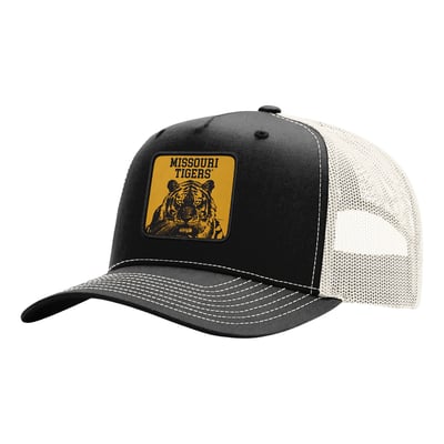  Missouri Tigers Unisex Uscape Apparel Wild Side Patch Trucker Adjustable Hat - Black