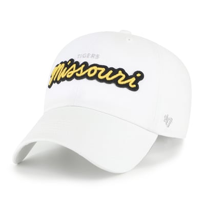 Missouri Tigers '47 Women's Trendy Script Clean Up Adjustable Hat - White
