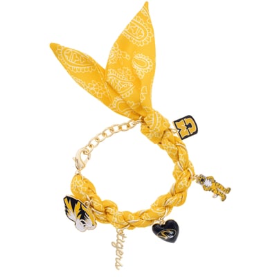 Missouri Tigers CANVAS Style Women's Bandana Charm Bracelet