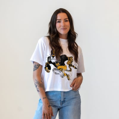  Missouri Tigers Gameday Social Women's Vault Mascot T-Shirt - White
