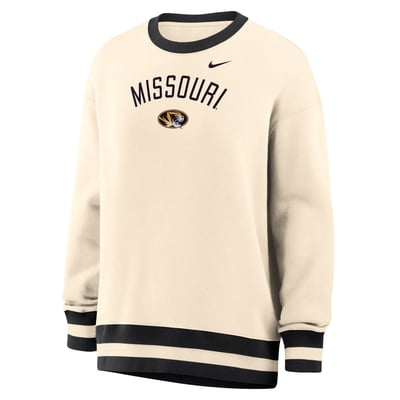Missouri Tigers Nike Women's Oversized Phoenix Fleece Sweatshirt - Natural