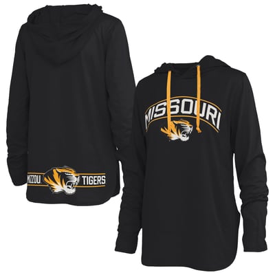 Missouri Tigers Pressbox Women's Allie Long Sleeve Hooded T-Shirt - Black

