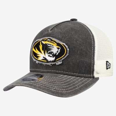 Missouri Tigers New Era Youth Retro A-Frame M-Crown Adjustable Trucker Hat - Black