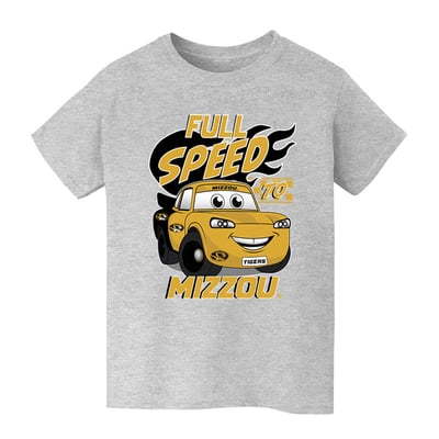  Missouri Tigers Vive La Fete Youth Full Speed T-Shirt - Gray