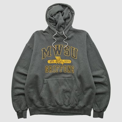 Missouri Western State Griffons Champion 2000s Hooded Pullover Sweatshirt - Dark Heather Gray - L by Fanatics Real Vintage