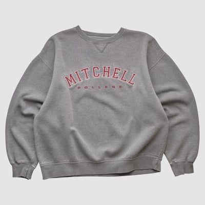 Mitchell College Mariners Gear For Sports 2000s Pullover Sweatshirt - Heather Gray - M by Fanatics Real Vintage