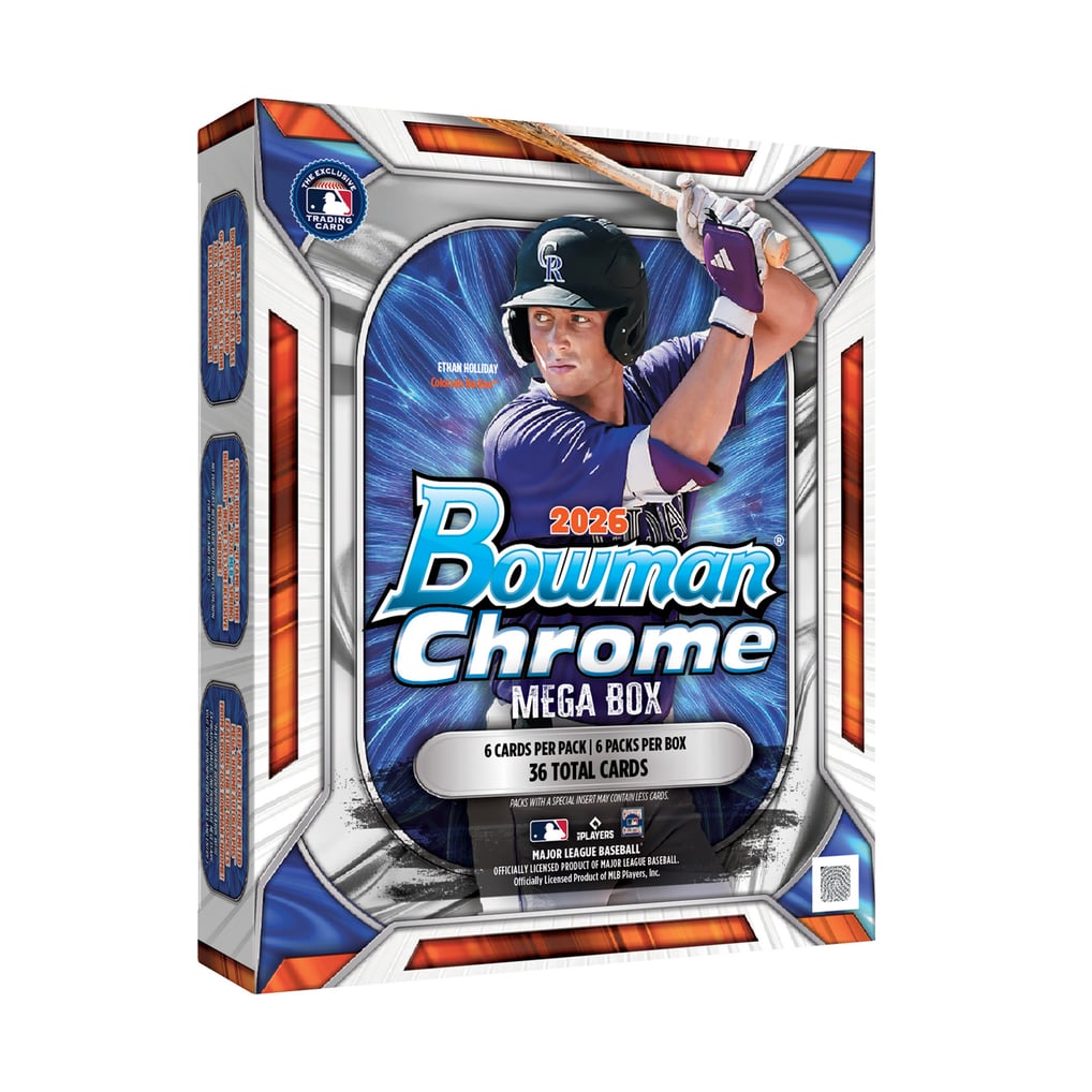 2026 Bowman Chrome Baseball Factory Sealed Mega Box