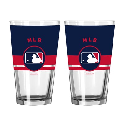 MLB Merchandise Logo Brands Two-Piece 16oz. Horizon Pint Glass Set